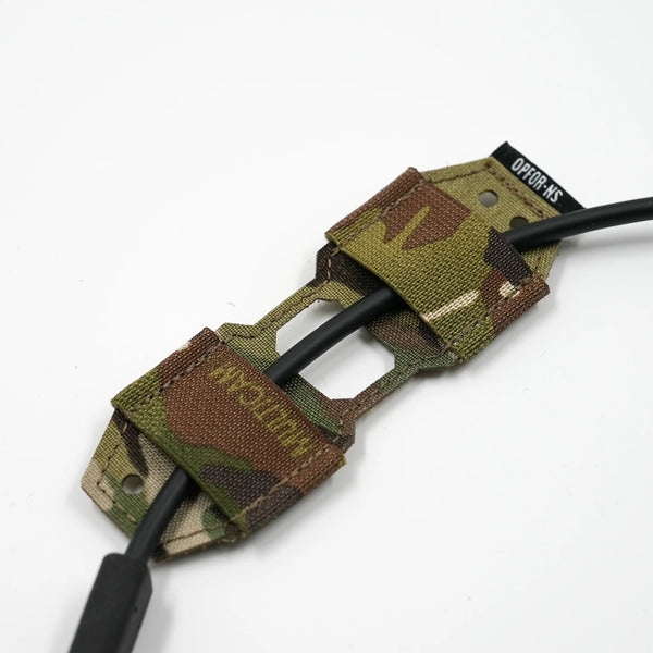 Helmet Cable Management - ONSC/NUTSOF Multicam Close up
